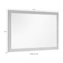 Moderner Spiegel 110x60 cm Wand Flur Rahmen Hochglanz Weiß Nadine Rabatte