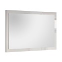 Moderner Spiegel 110x60cm Eingangswand weißer glänzender Rahmen Nadine Angebot