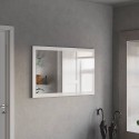 Moderner Spiegel 110x60 cm Wand Flur Rahmen Hochglanz Weiß Nadine Sales