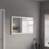Moderner Spiegel 110x60 cm Wand Flur Rahmen Hochglanz Weiß Nadine Sales
