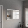 Moderner Spiegel 110x60cm Eingangswand weißer glänzender Rahmen Nadine Sales