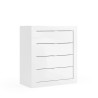 Weiße Kommode Schlafzimmer Bad 4 Schubladen 70x78x35cm Chantal Angebot