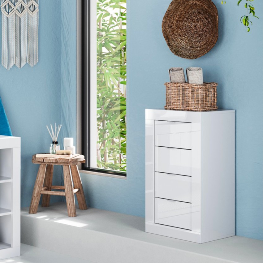Kommode Cherie mit 4 Schubladen, 42x35x78 cm, für Schlafzimmer oder Bad Aktion Kommode Cherie mit 4 Schubladen, 42x35x78 cm, für Schlafzimmer oder Bad Aktion