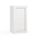 Badezimmerschrank platzsparend 1 Tür 42x35x78cm glänzendes Weiß Sammy Angebot