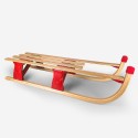 Schlitten 2 Sitzer für Kinder aus Holz faltbar Schnee Rudy 