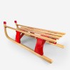Schlitten 2 Sitzer für Kinder aus Holz faltbar Schnee Rudy 