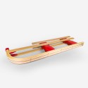 Schlitten 2 Sitzer für Kinder aus Holz faltbar Schnee Rudy 