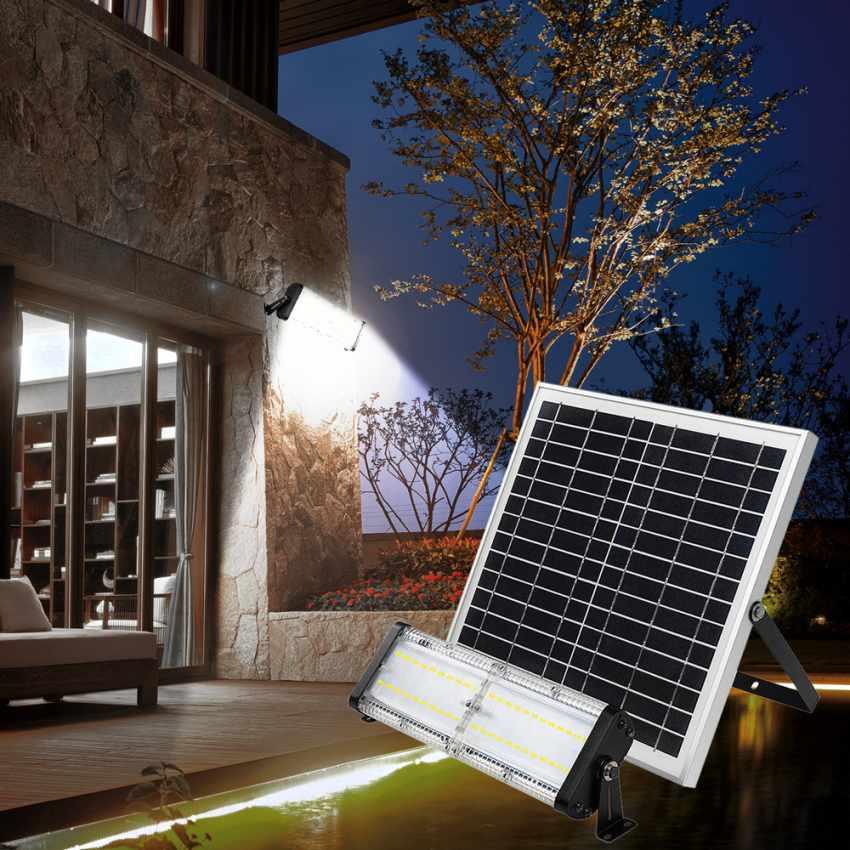 LED-Solarstrahler für Garten und Außenbereich, 5000 Lumen Flutlicht