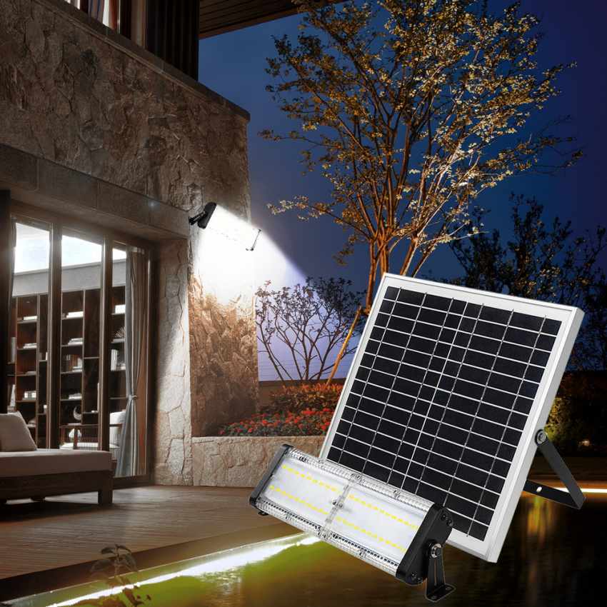 Solar Led Lichtstrahler Garten und Außenbereich 5000 Lumen Flood