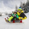 Schlitten 2 Sitzer für Kinder aus Holz faltbar Schnee Rudy Sales