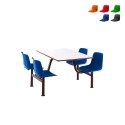 Monobloc Tisch 4 Stühle Kantine Firma Büro Schule Four Aktion
