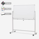Weiße doppelseitige Magnettafel 120x90cm mit Rollen Albert L Rabatte