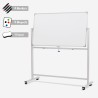 Weiße doppelseitige Magnettafel 120x90cm mit Rollen Albert L Rabatte