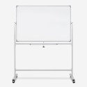 Weiße doppelseitige Magnettafel 120x90cm mit Rollen Albert L Aktion