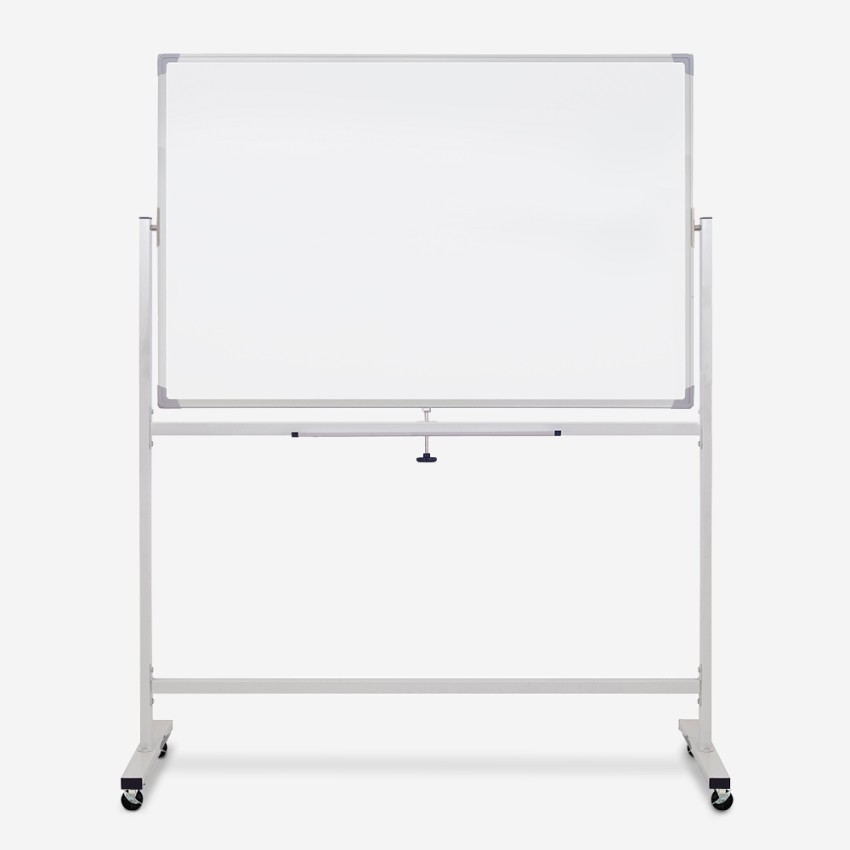 Weiße doppelseitige Magnettafel 120x90cm mit Rollen Albert L Aktion Weiße doppelseitige Magnettafel 120x90cm mit Rollen Albert L Aktion