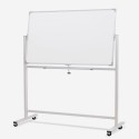 Weiße doppelseitige Magnettafel 120x90cm mit Rollen Albert L Angebot