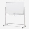 Weiße doppelseitige Magnettafel 120x90cm mit Rollen Albert L Angebot