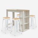 set hoher tisch 120x60cm 4 hocker küche  bar weiß holz galles Katalog