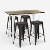 set tisch 120x60 weiß 4 vintage hockern bar swanton Katalog