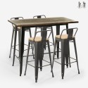 set hoher tisch 120x60  4 hocker mit rückenlehne schwarz bar  küche wahoo Verkauf