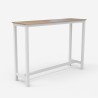 Set hoher Tisch 140x40cm 2 drehbare Hocker Bar Küche weiß Holz Creswell Angebot