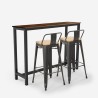 set hoher tisch 140x40 2 hocker mit rückenlehne industriell bar küche ludlow Katalog