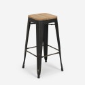 set hoher tisch 140x40cm 2 hocker holz metall schwarz bar küche seymour Eigenschaften