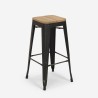 set hoher tisch 140x40cm 2 hocker holz metall schwarz bar küche seymour Eigenschaften