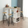 Set hoher Tisch 120x60cm und 4 drehbare verstellbare Hocker Redmond Lagerbestand