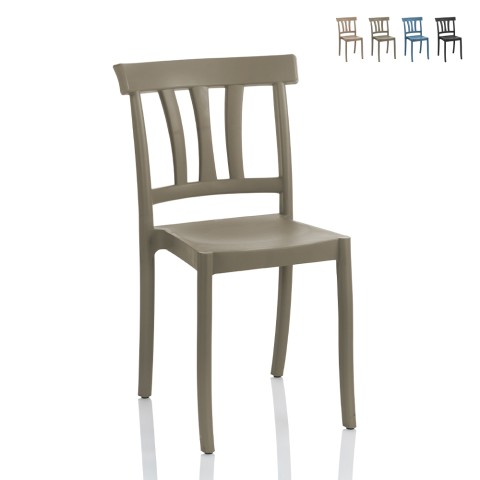 Barstuhl Küchenstuhl Restaurantstuhl im klassischen Stil aus Polypropylen für den Außenbereich Peach Aktion