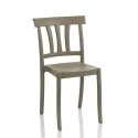 Barstuhl Küchenstuhl Restaurantstuhl im klassischen Stil aus Polypropylen für den Außenbereich Peach Eigenschaften