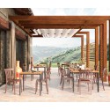 Barstuhl Küchenstuhl Restaurantstuhl im klassischen Stil aus Polypropylen für den Außenbereich Peach Modell