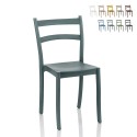 Küchenstuhl aus Polypropylen für Außenbereich, Bar, Restaurant, Garten Cleo Aktion