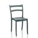 Küchenstuhl aus Polypropylen für Außenbereich, Bar, Restaurant, Garten Cleo 