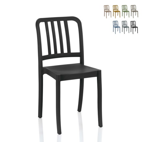 Stuhl aus Polypropylen für Küche, Außenbereich, Garten, Bar, Restaurant, Hotel Smart Aktion