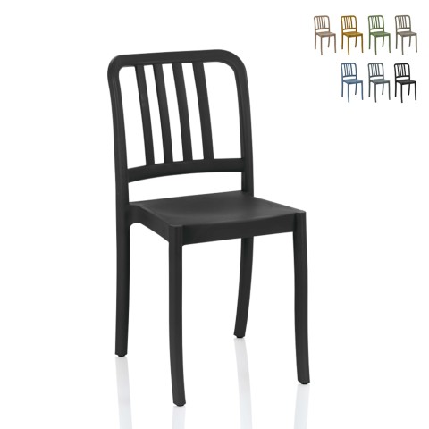 Stuhl aus Polypropylen für Küche, Außenbereich, Garten, Bar, Restaurant und Hotel Smart Aktion