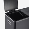 Mülleimer 3 Behälter 24 Liter Mülltrennsystem mit Treteimer Propre L Eigenschaften