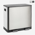 Mülleimer 2 Behälter 60 Liter Mülltrennsystem Treteimer Lindo XL Aktion