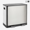 Mülleimer 2 Behälter 60 Liter Mülltrennsystem Treteimer Lindo XL Aktion