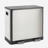 Mülleimer 2 Behälter 60 Liter Mülltrennsystem Treteimer Lindo XL Rabatte