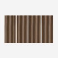 4 x Akustikpaneele Wandpaneele aus Holz 120x60cm Dunkles Nussbaumholz Tabb-NS Aktion