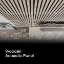 4 x Akustikpaneele 120x60cm Wand Dekorativ Holz Nussbaum Tabb-NS Rabatte