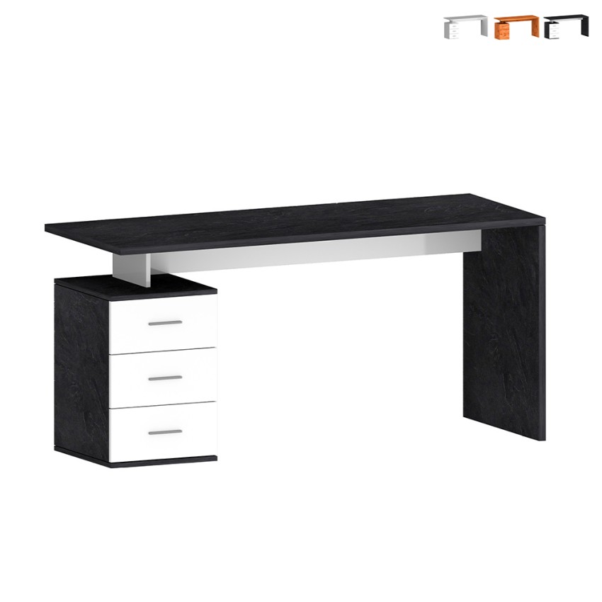 Moderne Büroschreibtisch mit 3 Schubladen 160x60x75cm New Selina Basic Verkauf Moderne Büroschreibtisch mit 3 Schubladen 160x60x75cm New Selina Basic Verkauf