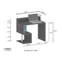 Schreibtisch Haushaltsbüro Platzspar 100x50x92,5 cm Überbau Esse 2 Plus 