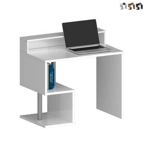 Platzsparender Schreibtisch für Zuhause und Büro 100x50x92,5cm mit Aufsatz Esse 2 Plus Aktion