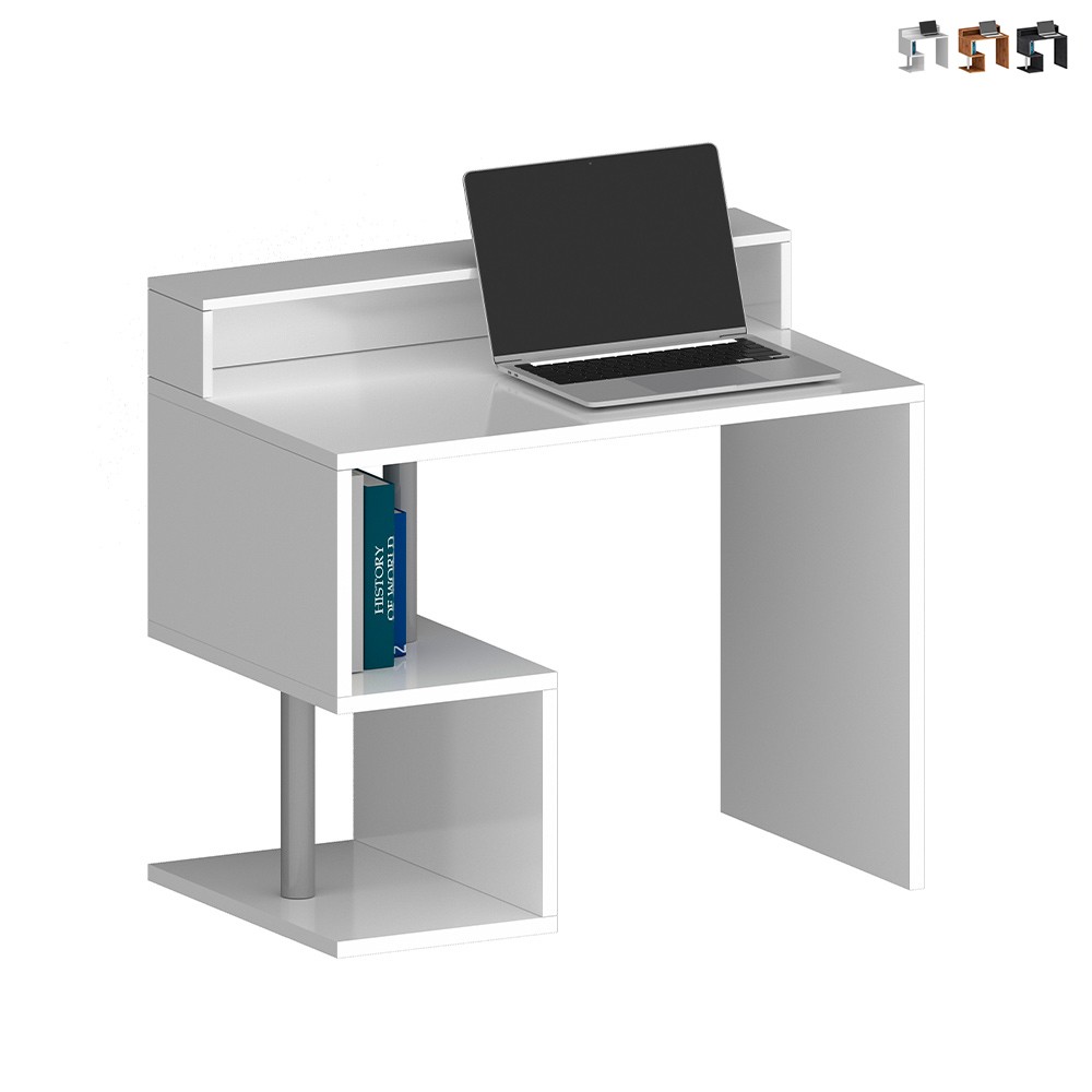 Platzsparender Schreibtisch für Zuhause und Büro 100x50x92,5cm mit Aufsatz Esse 2 Plus