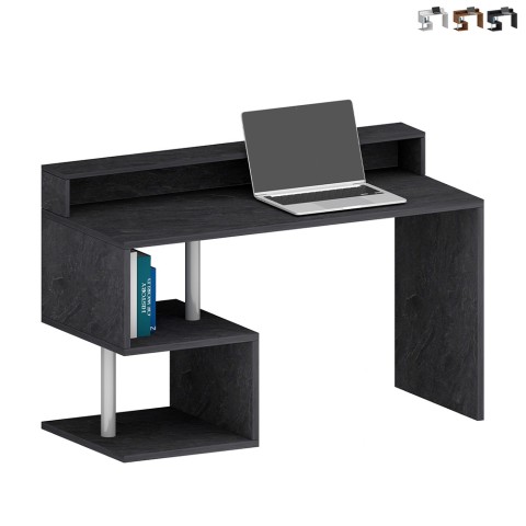 Moderner eleganter Büroschreibtisch mit Aufsatz 140x60x92,5cm Esse 2 Plus Aktion