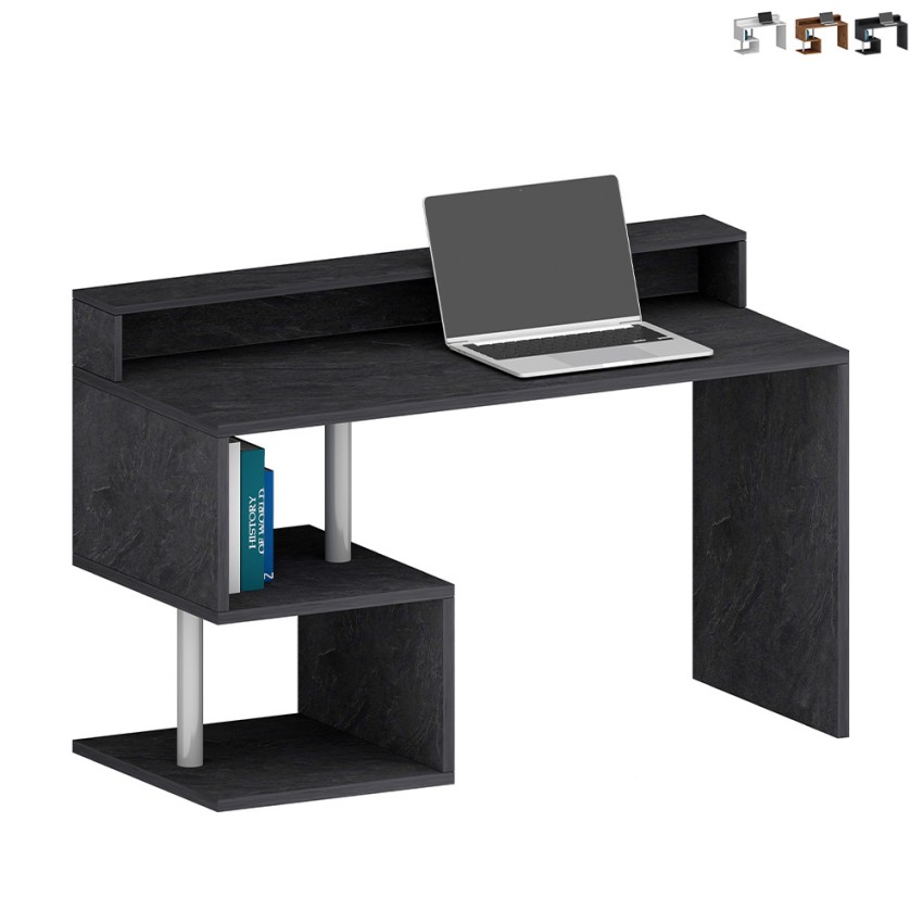Moderner eleganter Büroschreibtisch mit Aufsatz 140x60x92,5cm Esse 2 Plus Aktion Moderner eleganter Büroschreibtisch mit Aufsatz 140x60x92,5cm Esse 2 Plus Aktion