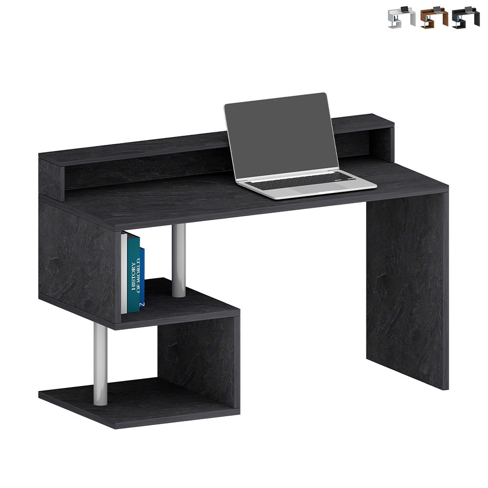 Moderner eleganter Büroschreibtisch mit Aufsatz 140x60x92,5cm Esse 2 Plus