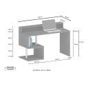 Moderner eleganter Büroschreibtisch mit Aufsatz 140x60x92,5cm Esse 2 Plus 